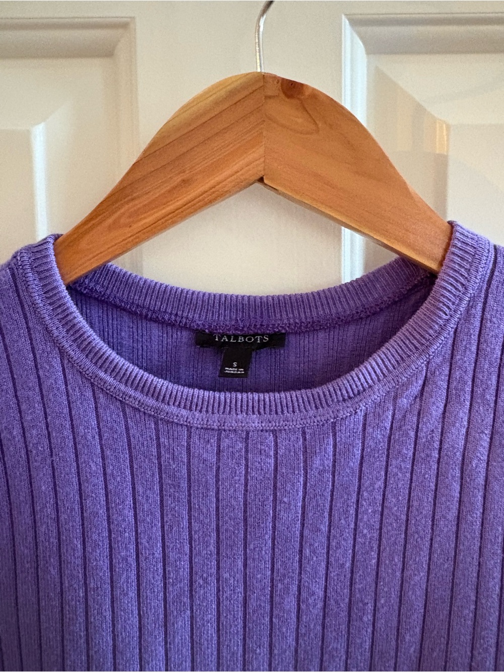 Talbots Purple Ribbed Button-Front Cardigan and Vest Sweater Set - Picture 2 of 6